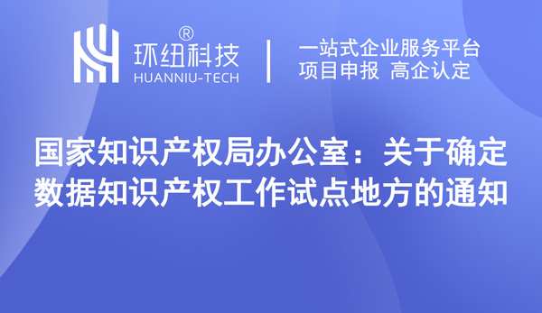 數據知識產權工作試點地方