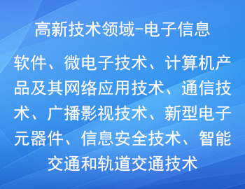 國家重點支持的高新（電子信息）技術領域有哪些？