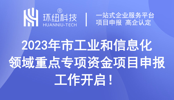 重慶市工業和信息化領域重點專項資金項目申報